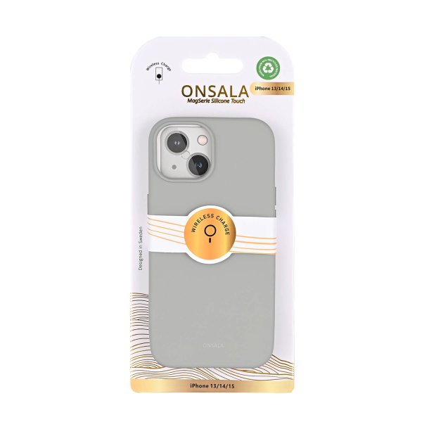 Onsala iPhone 13/iPhone 14/iPhone 15 Cover Silikonefornemmelse Concrete