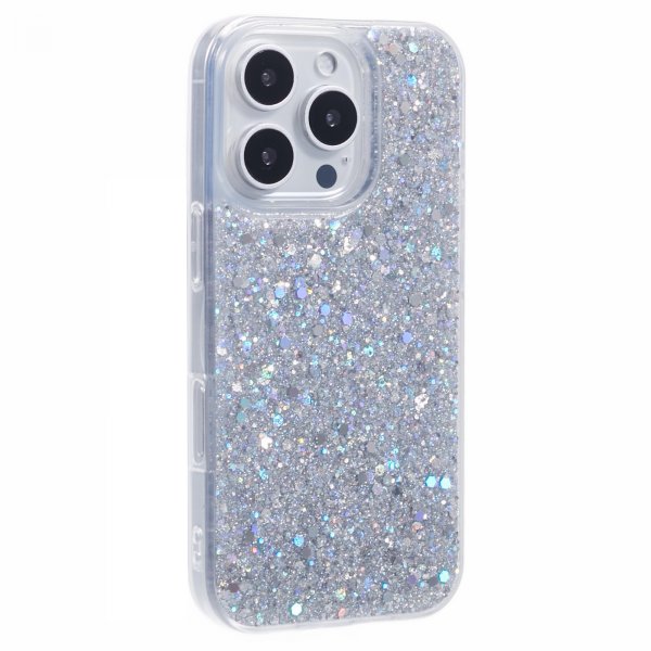 Nordic Covers iPhone 16 Pro Cover Sparkle Series Stardust Silver