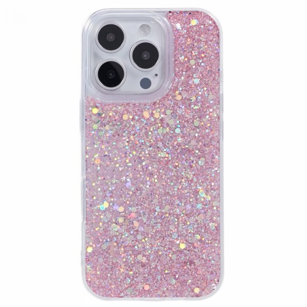Nordic Covers iPhone 16 Pro Cover Sparkle Series Blossom Pink