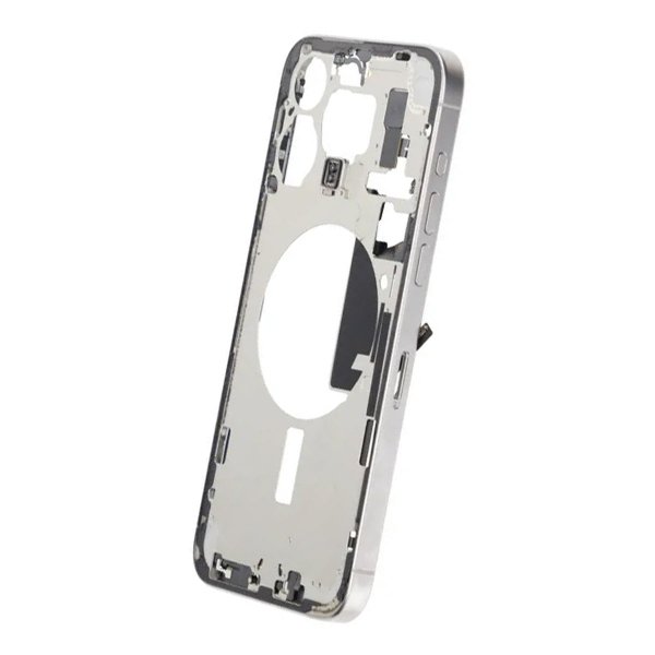 Mellemramme med smådele til iPhone 15 Pro Max - Hvid Titanium OEM