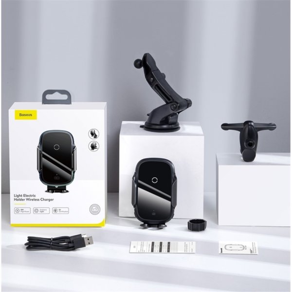 Baseus Bilholder Light Electric Holder Trådløs Oplader