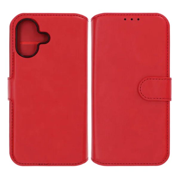 Rvelon iPhone 17 Etui 4 Kortlommer Aftagelig Skal Rød