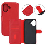 Rvelon iPhone 17 Etui 4 Kortlommer Aftagelig Skal Rød