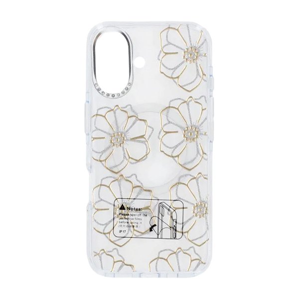 iPhone 16 Cover Mønster MagSafe Blomster