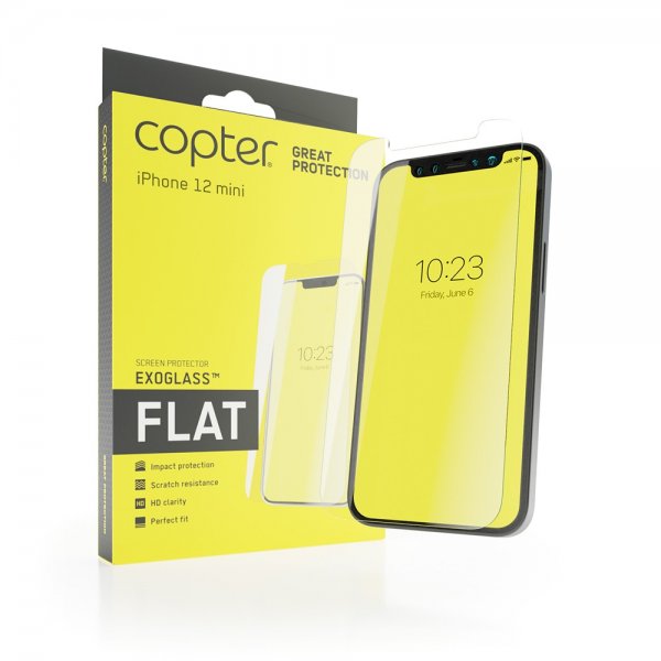 Copter iPhone 12 Mini Skærmbeskyttelse Exoglass Flat