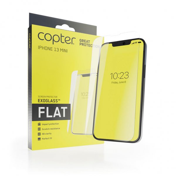 Copter iPhone 13 Mini Skærmbeskyttelse Exoglass Flat