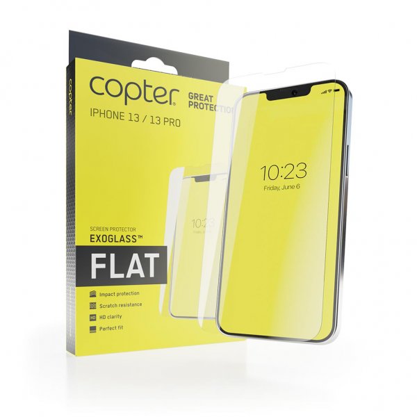 Copter iPhone 13/iPhone 13 Pro Skærmbeskytter Exoglass Flat