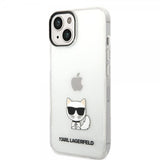 Karl Lagerfeld iPhone 14 Cover Printed Choupette Transparent