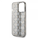 Karl Lagerfeld iPhone 14 Pro Cover Monogram Vertical Stripe Sort