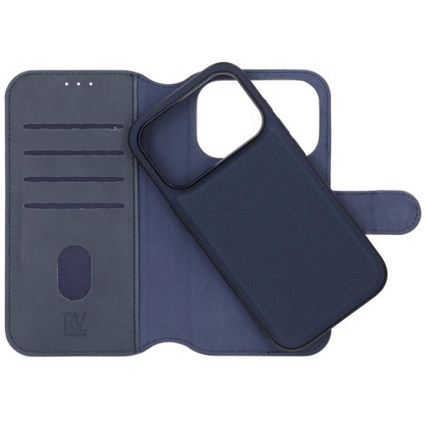 Rvelon iPhone 17 Pro Etui 4 Kortlommer Aftageligt Cover Blå