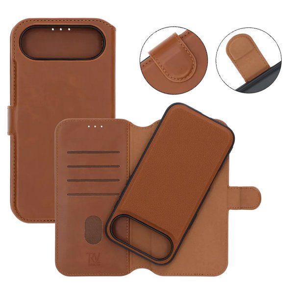 Rvelon iPhone Air Cover Magnetisk Aftagelig Skal Brun