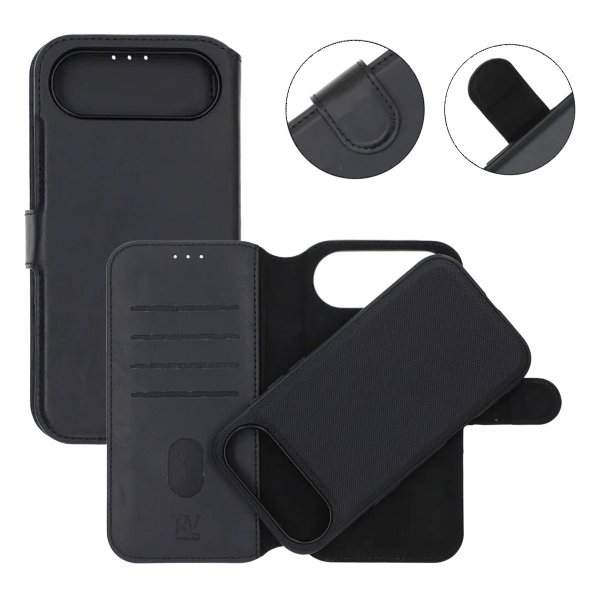 Rvelon iPhone Air Cover Magnetisk Aftagelig Skal Sort
