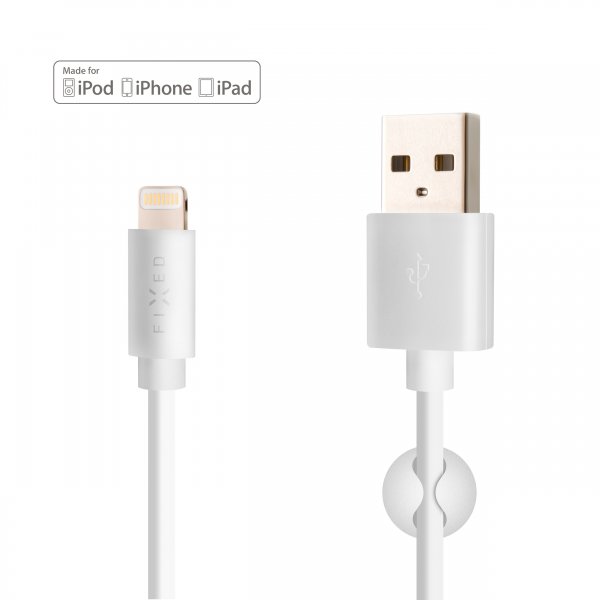 Fast Kabel USB-A til Lightning 1m Hvid