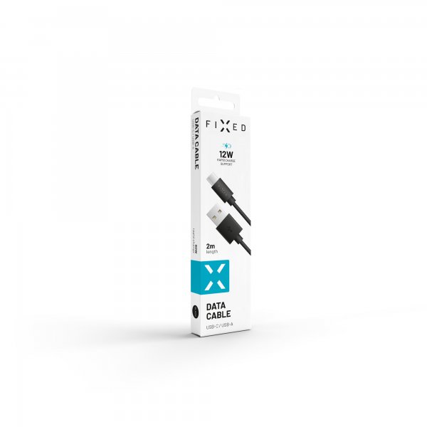 Fixed Kabel USB-A till USB-C 2m Sort