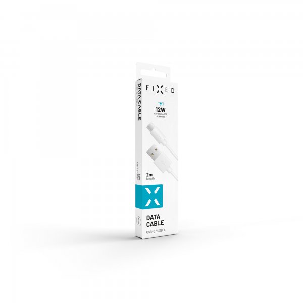 Fixed Kabel USB-A til USB-C 2m Hvid