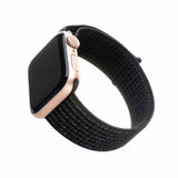 Fast Apple Watch 44/45/46mm/Apple Watch Ultra Armbånd Nylonrem Reflekterende Sort