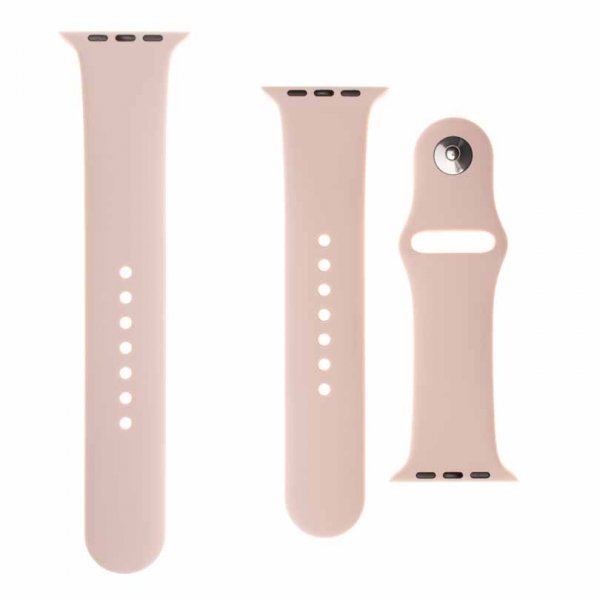 Fast Apple Watch 44/45/46mm/Apple Watch Ultra Urrem Silikonerem Rosa