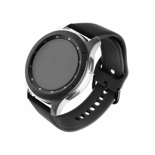 Fast Samsung Galaxy Watch 22mm Armbånd Silikonerem Sort