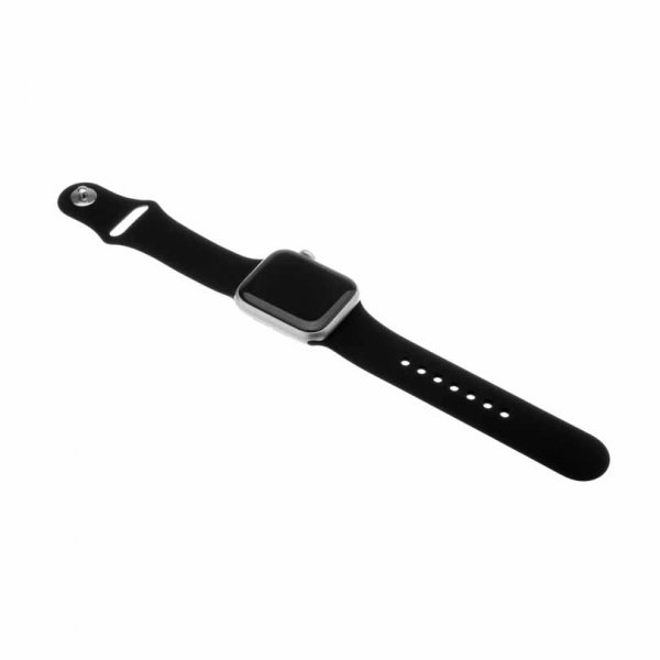 Fastmonteret Apple Watch 44/45/46mm/Apple Watch Ultra Armbånd Silikone Rem Sort