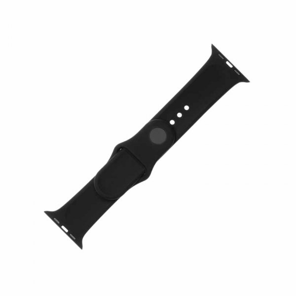 Fastmonteret Apple Watch 44/45/46mm/Apple Watch Ultra Armbånd Silikone Rem Sort