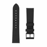 Fast Samsung Galaxy Watch 22mm Armbånd Læderrem Sort