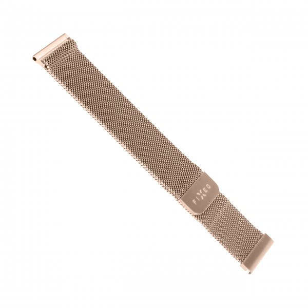 Fixed Samsung Galaxy Watch 22mm Armbånd Mesh Rem Rosaguld