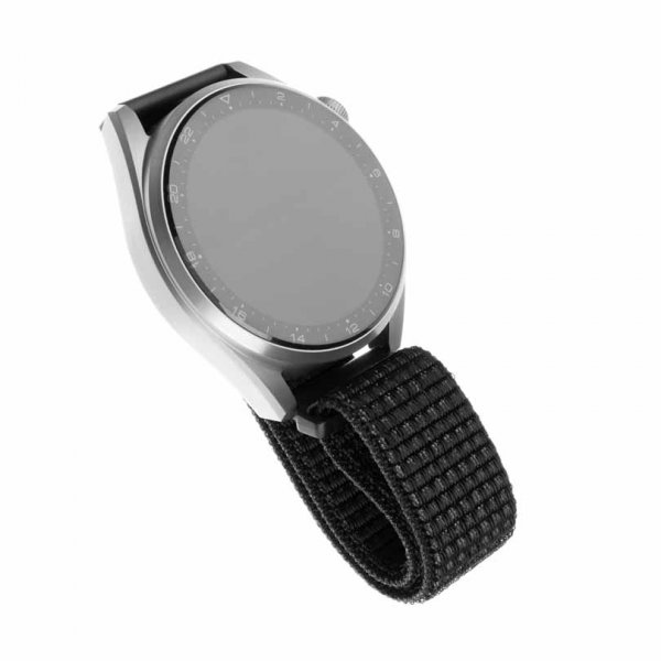 Fikseret Samsung Galaxy Watch 22mm Rem Nylonrem Reflekterende Sort