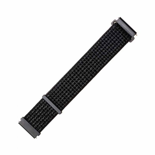 Fikseret Samsung Galaxy Watch 22mm Rem Nylonrem Reflekterende Sort
