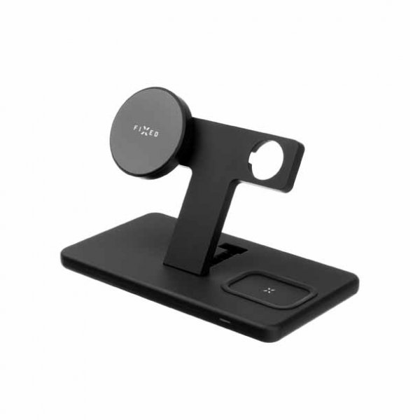 Fast Trådløs Oplader MagPowerstation 3i1 Stand MagSafe Sort
