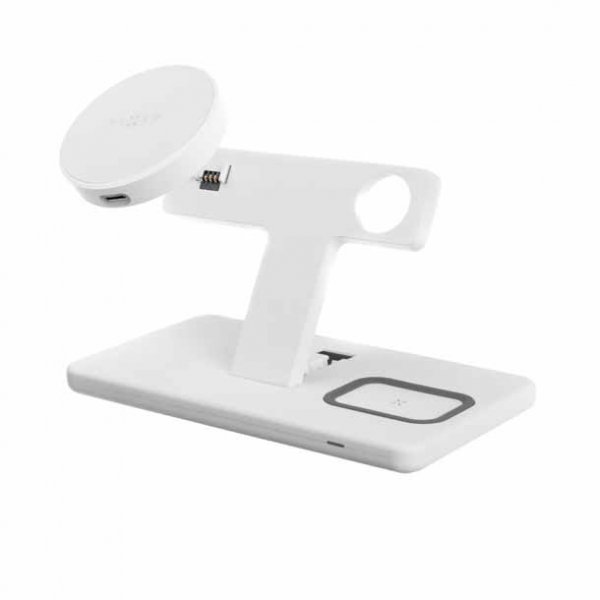 Fast trådløs oplader MagPowerstation 3-i-1 Stand MagSafe Hvid