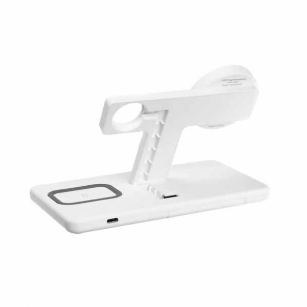 Fast trådløs oplader MagPowerstation 3-i-1 Stand MagSafe Hvid