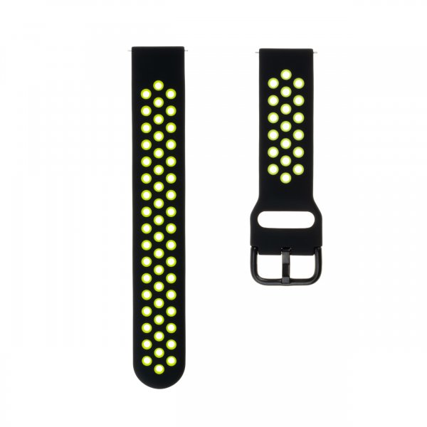 Fixed Samsung Galaxy Watch 20mm Rem Sport Silikone Rem Sort Lime
