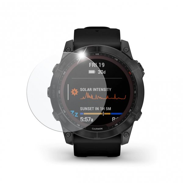 Fixed Garmin Fenix 7X Skærmbeskyttelse Hærdet Beskyttelsesglas 9H 2-pak