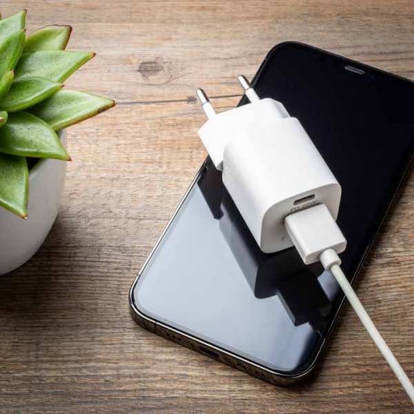 Fixed Laddare Mini PD Travel Charger USB-C & USB-A 20W Hvid