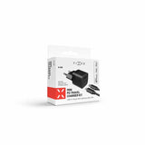 Fixed Oplader med Kabel Mini PD Rejseoplader Kit USB-C/Lightning 20W Sort