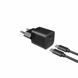 Fixed Lader med kabel Mini PD Travel Charger Kit USB-C/USB-C 30W Sort