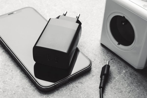 Fixed Oplader PD Rejseoplader 2xUSB-C 35W Sort