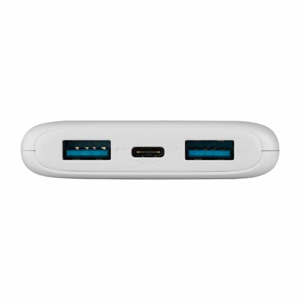 Fixed Powerbank Zen 10 20W 10.000 mAh USB-C 2xUSB-A Hvid