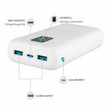 Fixed Powerbank Zen 20 20W 20 000 mAh USB-C 2xUSB-A Hvid