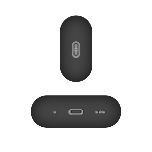 Fikserede AirPods Pro 2 Cover Silkeagtig Sort