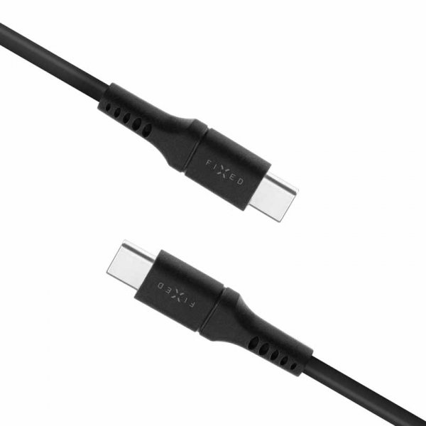 Fixed Kabel Liquid Silicone USB-C/USB-C 0,5 m Sort
