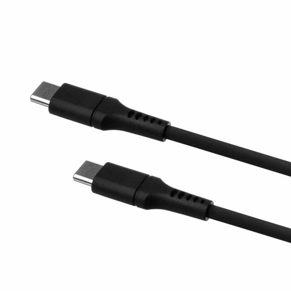 Fixed Kabel Flydende Silikone USB-C/USB-C 2m Sort