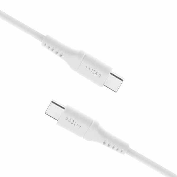 Fixed Kabel Liquid Silicone USB-C/USB-C 2 m Hvid
