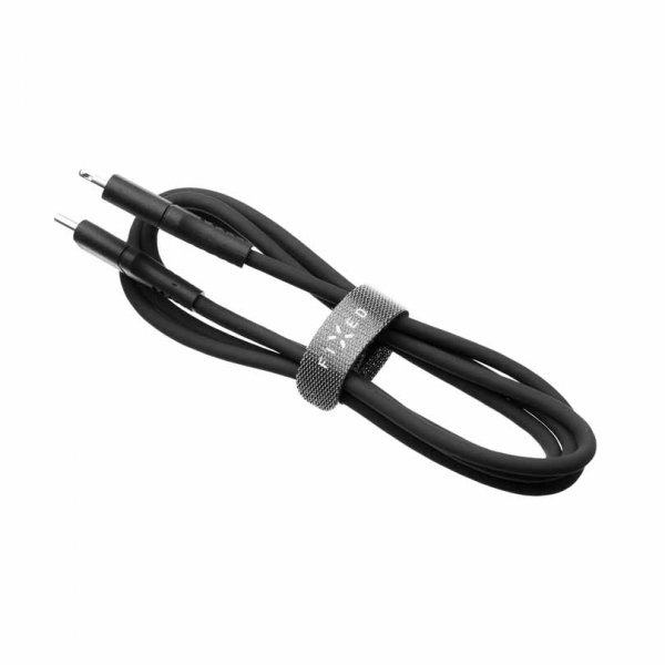 Fixed Kabel Liquid Silicone USB-C/Lightning 1,2m Sort