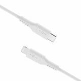 Fixed Kabel Liquid Silicone USB-C/Lightning 0.5m Hvid