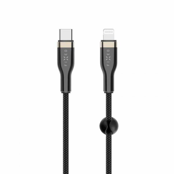 Fixed Kabel METAL Series USB-C/Lightning 2m Sort