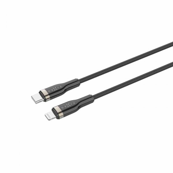 Fixed Kabel METAL Series USB-C/Lightning 2m Sort