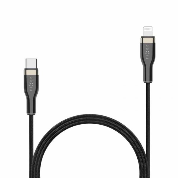 Fixed Kabel METAL Series USB-C/Lightning 2m Sort