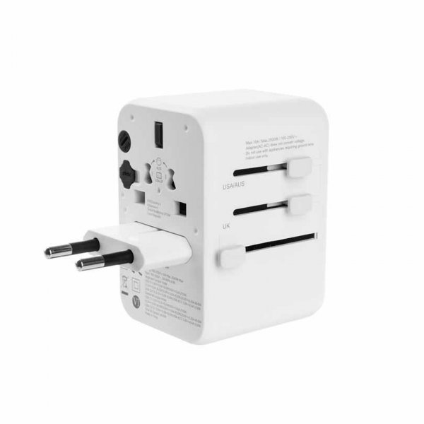 Fixed Laddare Rejseadapter USB-A/USB-C 65W