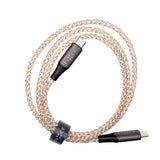 Fast kabel Lysende RGB LED USB-C til USB-C 1.2m